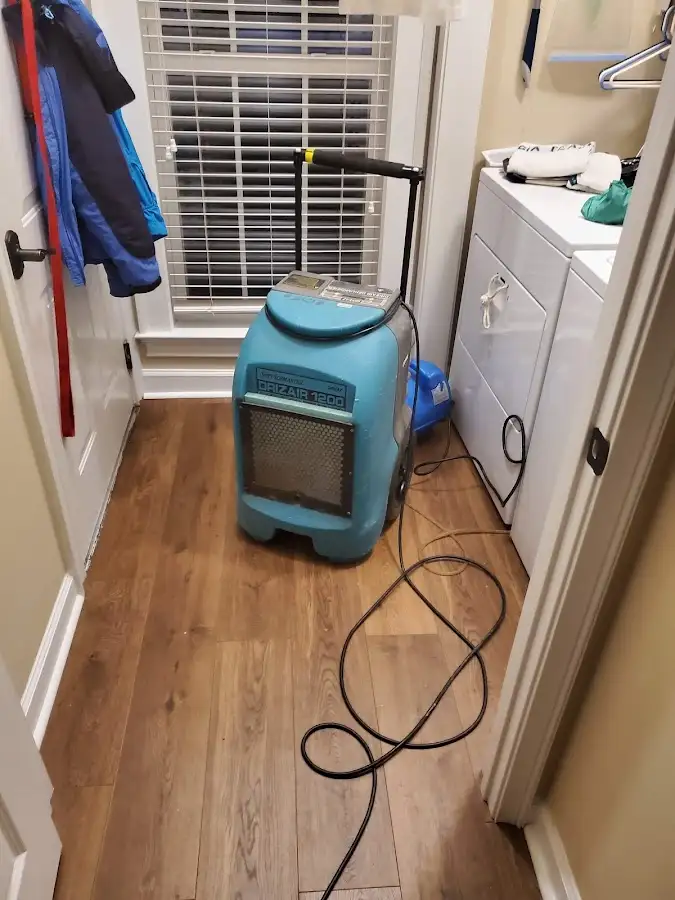 Commercial dehumidifier deployed for Flood Damage Cleanup in Medfield